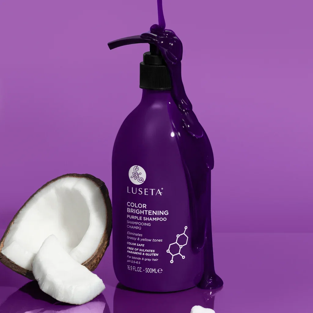 852750008030 Luseta Color Brightening Purple Shampoo 500ml شامبو الشعر البنفسجي لتفتيح اللون من لوسيتا – 500 مل