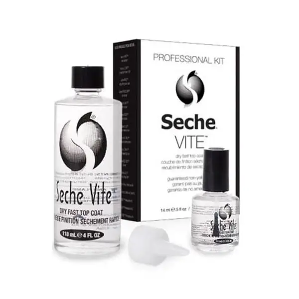Seche Vite Professional Kit -Int'l (4 oz refill & .5 oz) مجموعة Seche Vite الاحترافية – عبوة دولية (4 أونصات إعادة تعبئة + 0.5 أونصة)