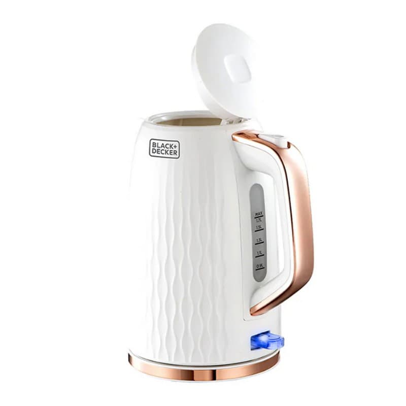 غلاية كهربائية بلاك+ديكر بسعة 1.7 لتر وتصميم بلاستيكي - JC190W-B5