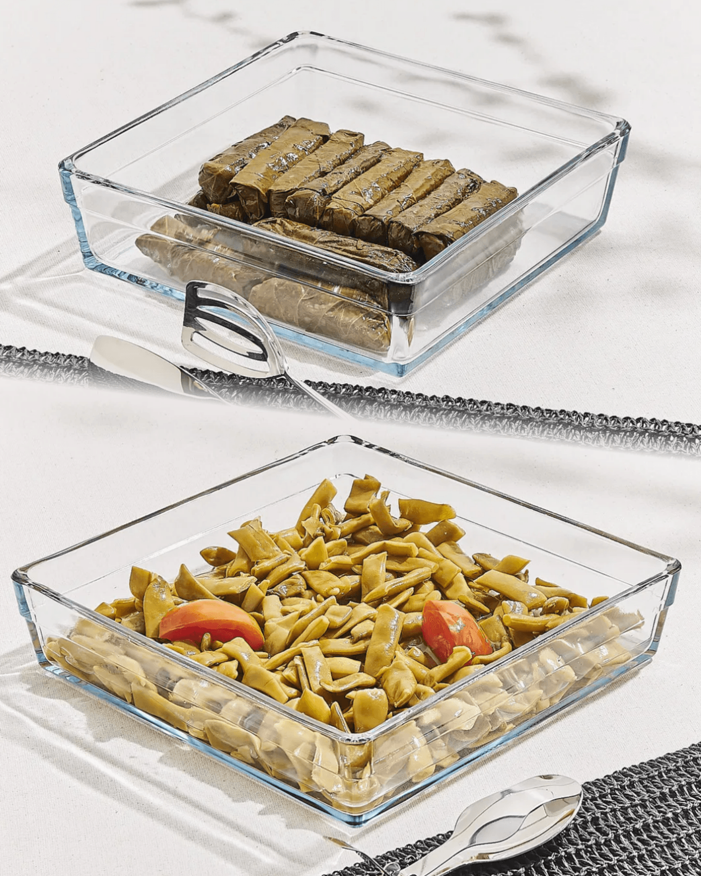 سيت بايركس حراري مربع من ماركة بوركام  Borcam Pyrex Mold Set