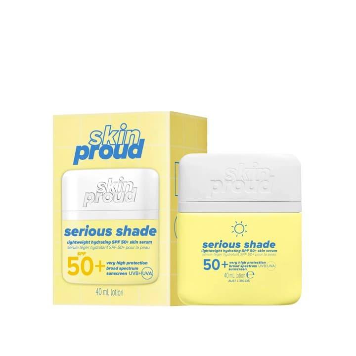 5056183607845 واقي شمس بعامل حماية 50+ Serious Shade SPF 50+ Skin proud Serious shade skin serum SPF50+ 40ML