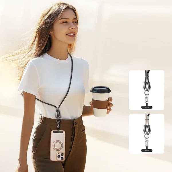 كابل شحن ماكدودو USB-C إلى USB-C 60 واط مع حزام CA-6830