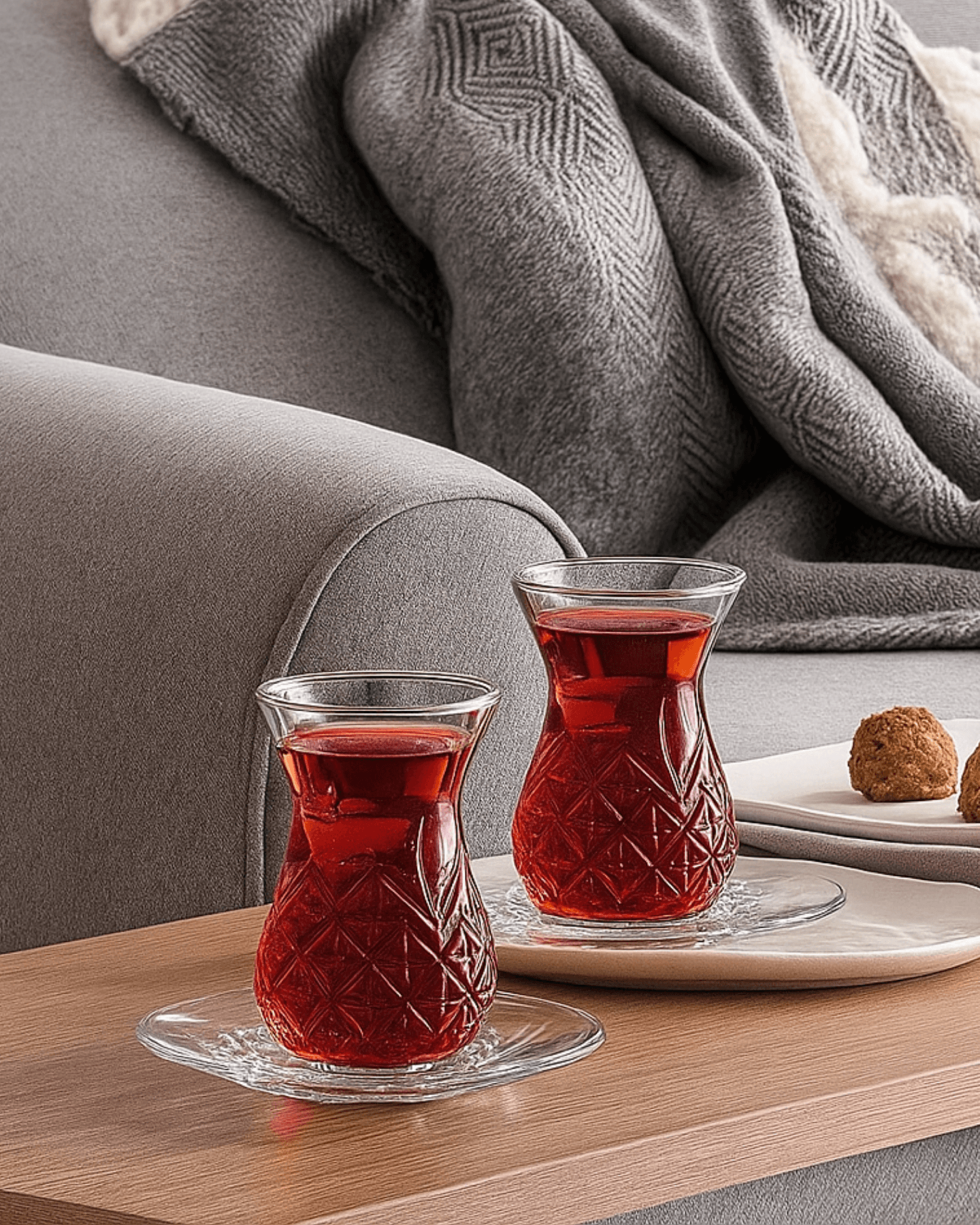 سيت استكان زجاجي 6 قطع من ماركة باشابهجة Pasabahce Glass Tea Set