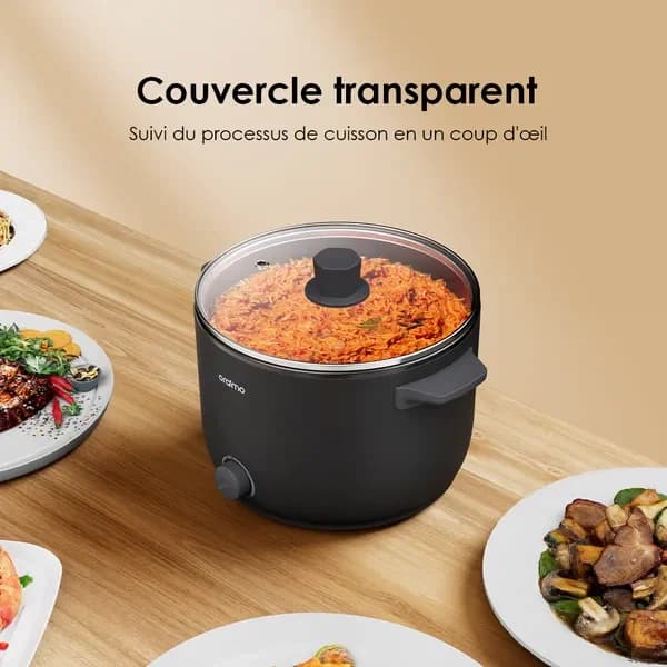 قدر كهربائي متعدد الاستخدامات Oraimo SmartCooker OHP-201A (Graphite Grey)