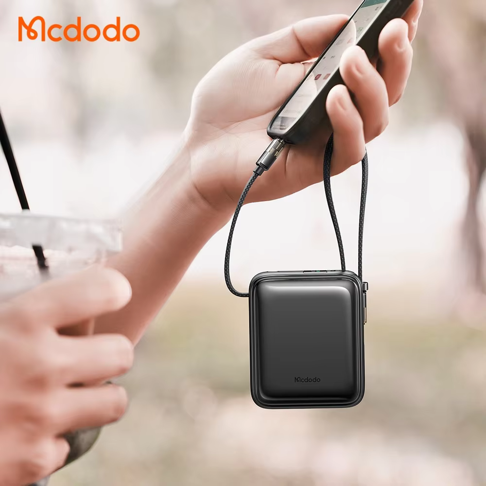 شاحن طوارئ صغير الحجم 10000mAh مع كابلات مدمجة - MC-2550