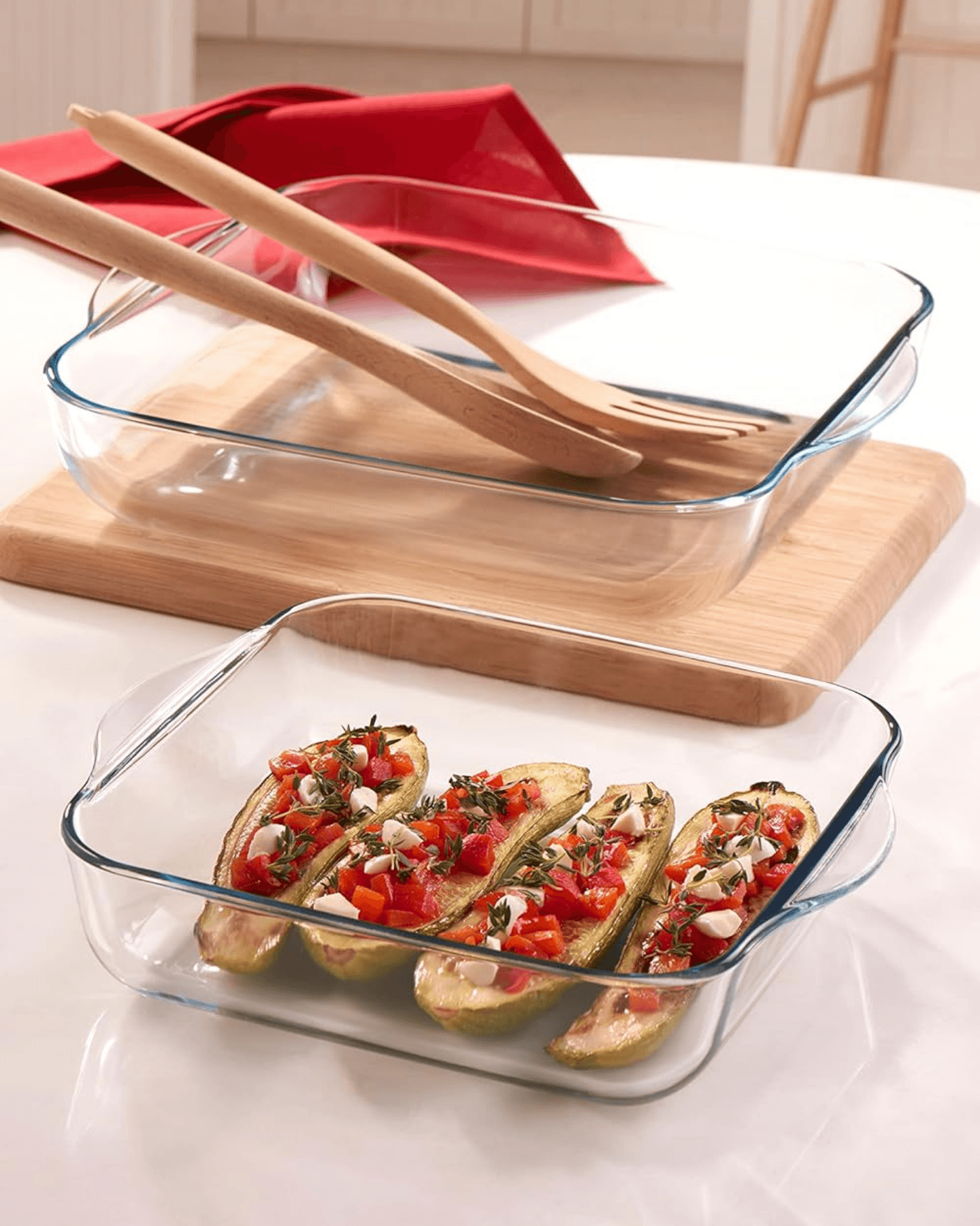 سيت بايركس حراري مربع من ماركة بوركام  Borcam Pyrex Mold Set