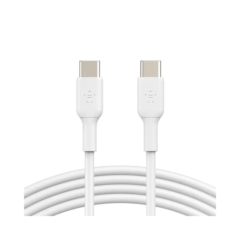 بلكين بوست تشارج كيبل USB-C إلى USB-C 1 متر أبيض 2 عبوة CAB003bt1MWH2P K