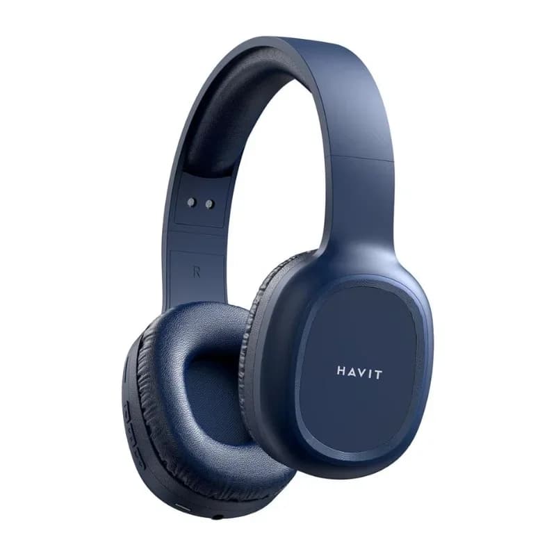 سماعة بلوتوث لاسلكية Havit H2590BT PRO بتصميم محمول وصوت Hi-Fi - أزرق H2590BTPRO-blue
