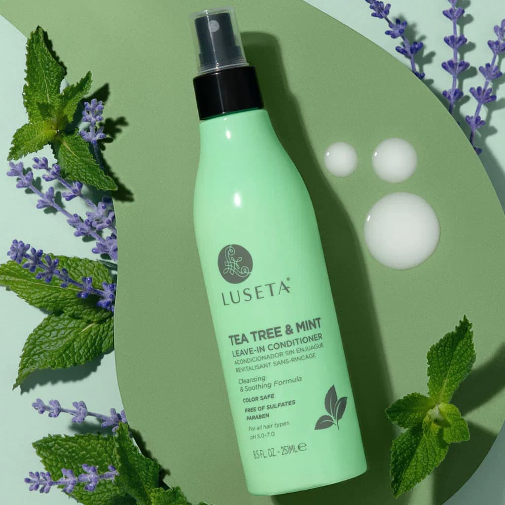Luseta Tea Tree & Mint Leave-in Conditioner - 251 ml بلسم لوسيتا بدون شطف بزيت شجرة الشاي والنعناع – 251 مل  810041440839