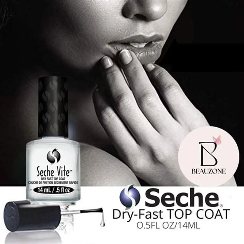 Seche Vite Dry Topcoat - Boxed Int'l طلاء التوب كوت السريع الجفاف من سيش فيت – مع عبوة
