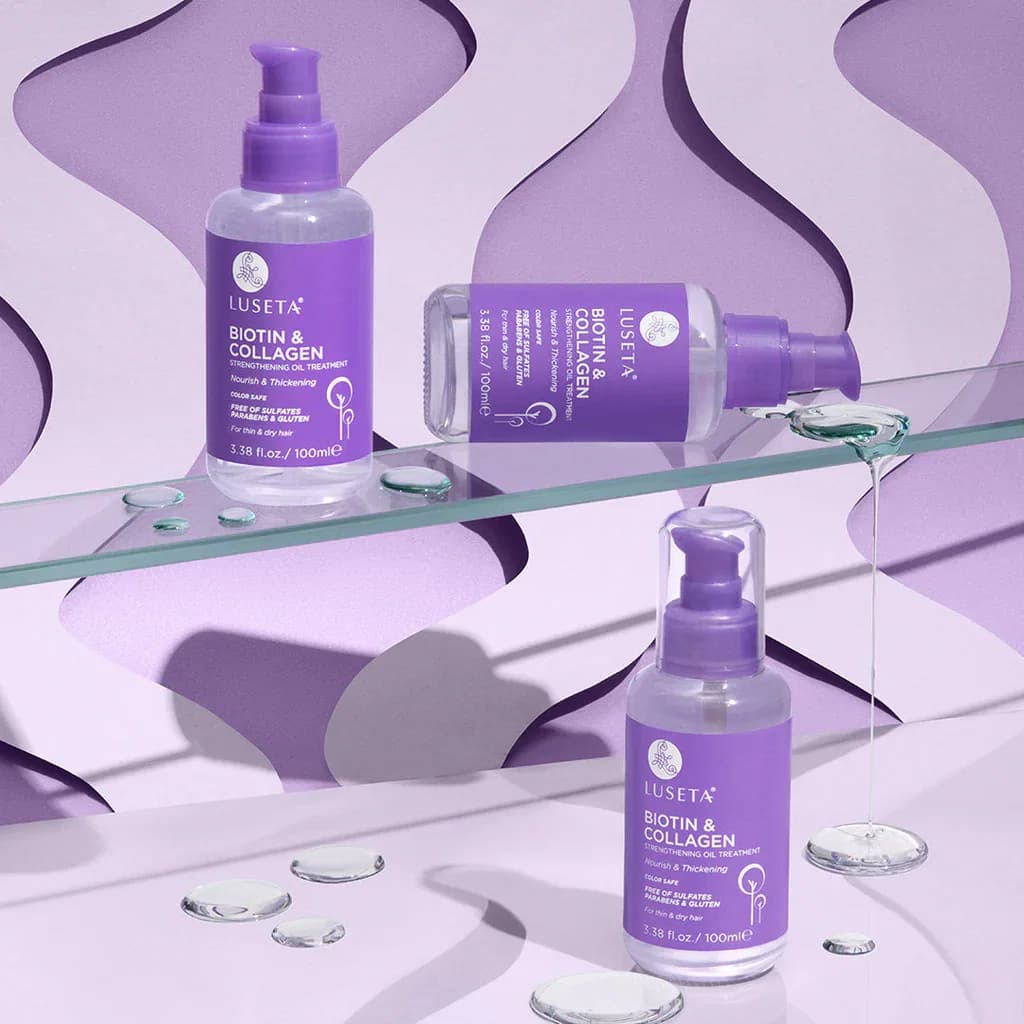 سيروم الزيت المقوي بالبيوتين والكولاجين من لوسيتا LUSETA BIOTIN & COLLAGEN STRENGTHEN OIL SERUM - 100ML