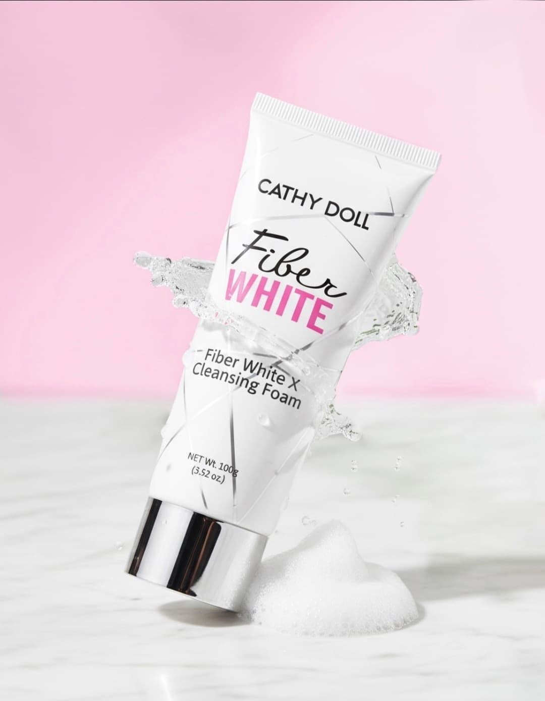 Cathy Doll Fiber White X Cleansing Foam غسول الوجه من كاثيدول