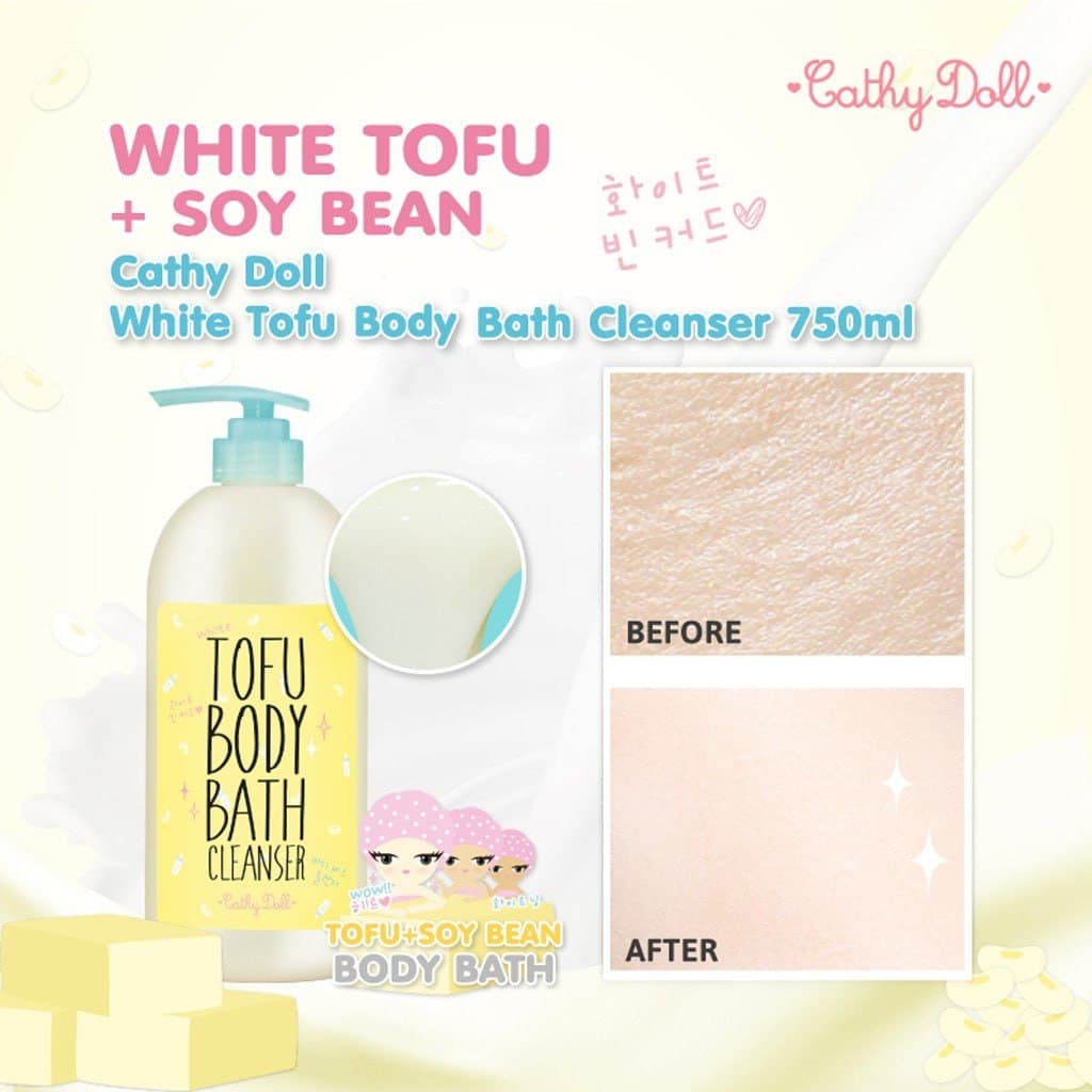 White Tofu Body Bath Cleanser Cathy Doll وايت توفو غسول جسم كاثي دول