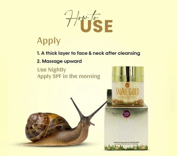 Snail Gold Firming Facial Cream 50G Cathy Doll كريم الحلزون الذهبي لشد الوجه كاثي دول — 2