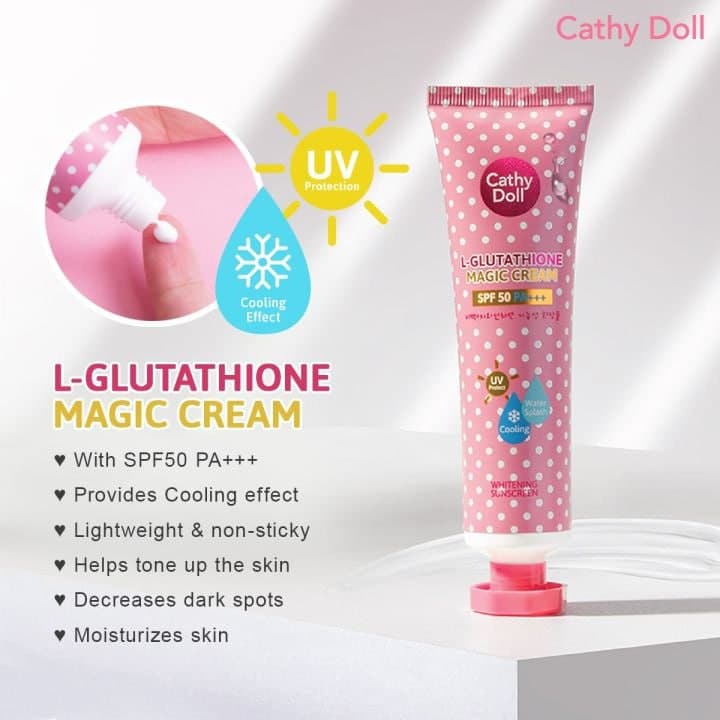 L-Glutathione Magic Cream SPF50 Cathy Doll كريم واقي شمس بالجلوتاثيون السحري كاثي دول — 2