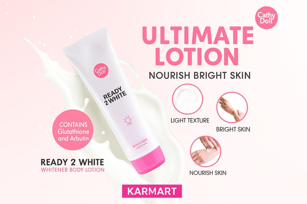 Ready To Whitener Body Lotion 150ml Cathy Doll مرطب جسم مبيض كاثي دول