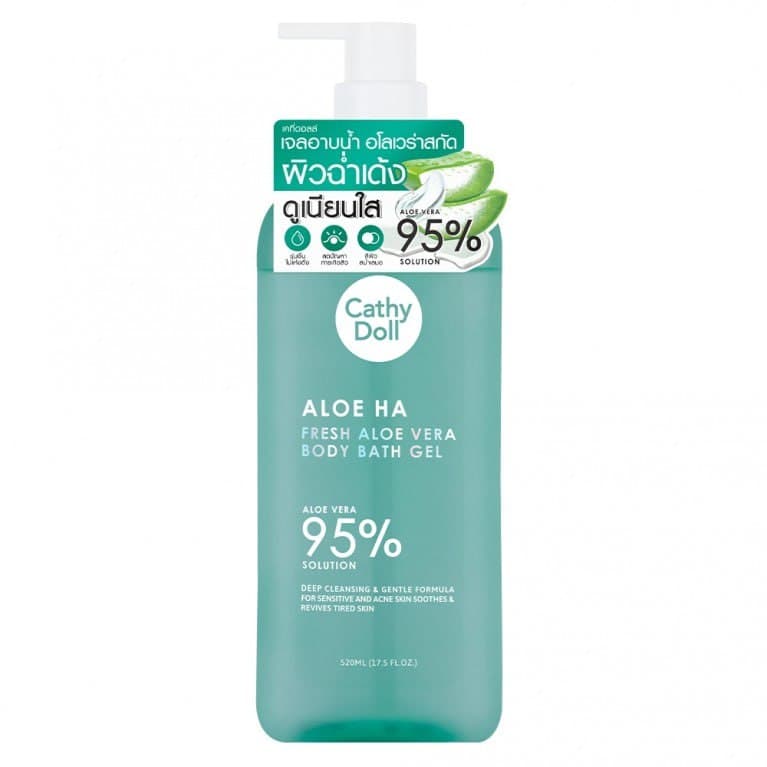 Fresh Aloe Vera Body Bath Gel 95% 520ml Cathy Doll الوفيرا جل كاثي دول