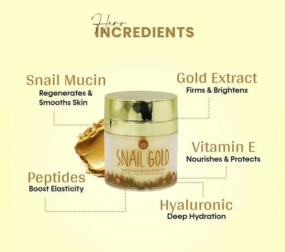 Snail Gold Firming Facial Cream 50G Cathy Doll كريم الحلزون الذهبي لشد الوجه كاثي دول — 4