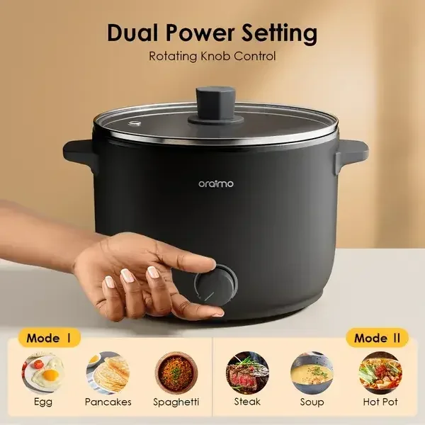 قدر كهربائي متعدد الاستخدامات Oraimo SmartCooker OHP-201A (Graphite Grey) — 2