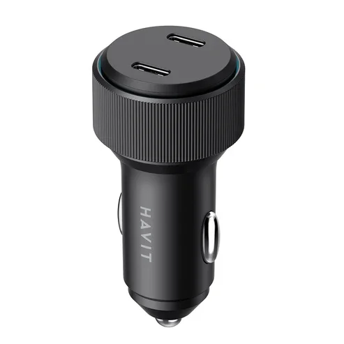 شاحن سيارة Havit CC2022 مزدوج USB PD 20W + QC3.0 - أسود 6215