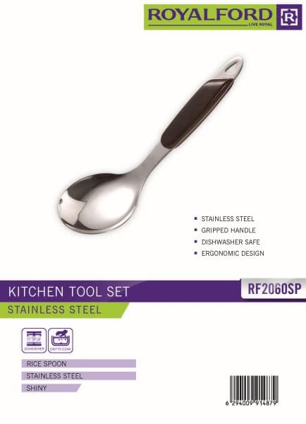 ملعقة تقديم أرز من الستانلس ستيل عالية الجودة للاستخدام اليومي من ROYALFORD RF2060SP — 3