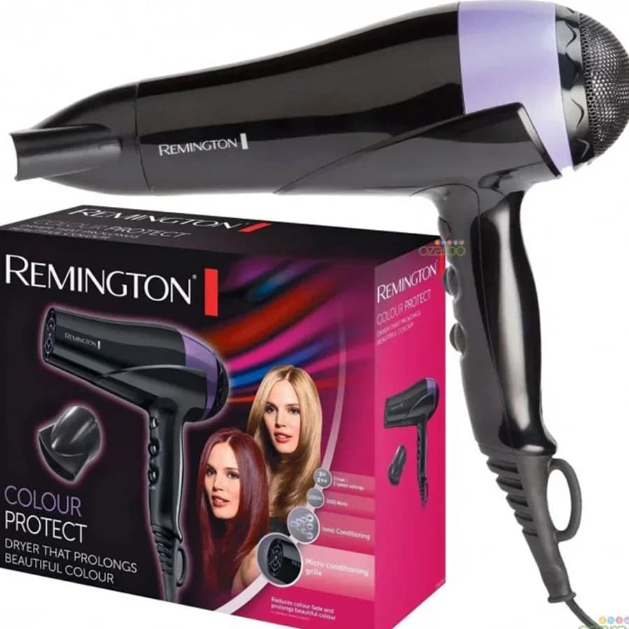 مجفف شعر بحماية اللون من بهتان الألوان مع ترطيب أيوني وسرعات متعددة من REMINGTON D6090