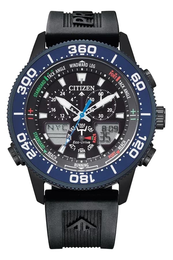 ساعة رجالية أنيقة من سيتيزن JR4065-09E بتقنية Eco-Drive ومقاومة للماء حتى 200 متر