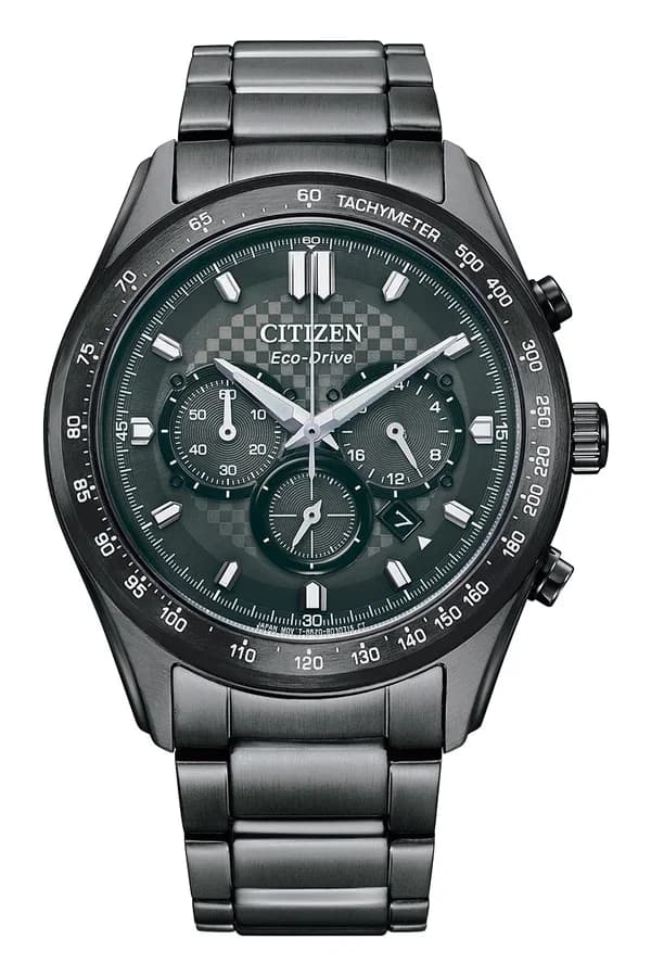 ساعة يد رجالية أنيقة من سيتيزن CA4457-81H بتقنية Eco-Drive وحزام ستانلس ستيل فضي اللون