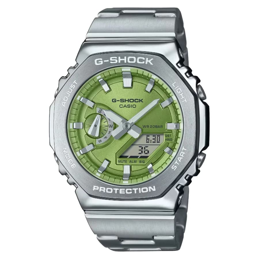 ساعة يد رجالية من كاسيو G-SHOCK GM-2110D-3ADR بتصميم معدني أنيق