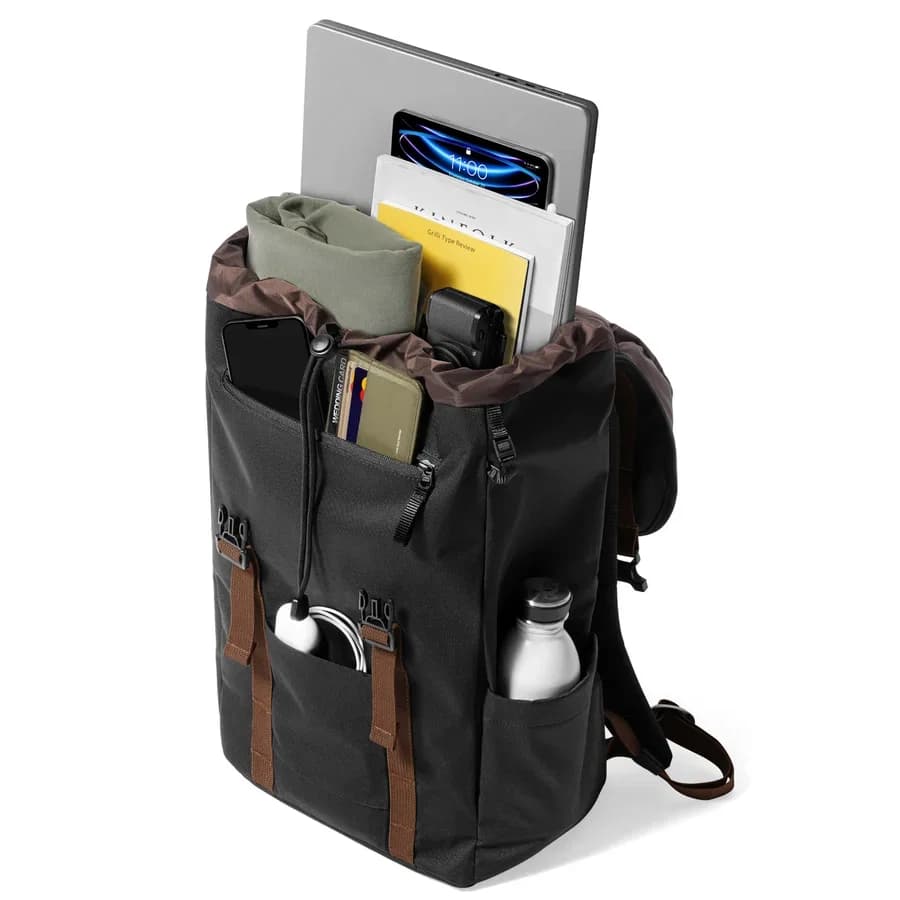 حقيبة ظهر لابتوب تومتوك VintPack-TA1 مقاس 15.6 بوصة/22 لتر - أسود 1242 — 3
