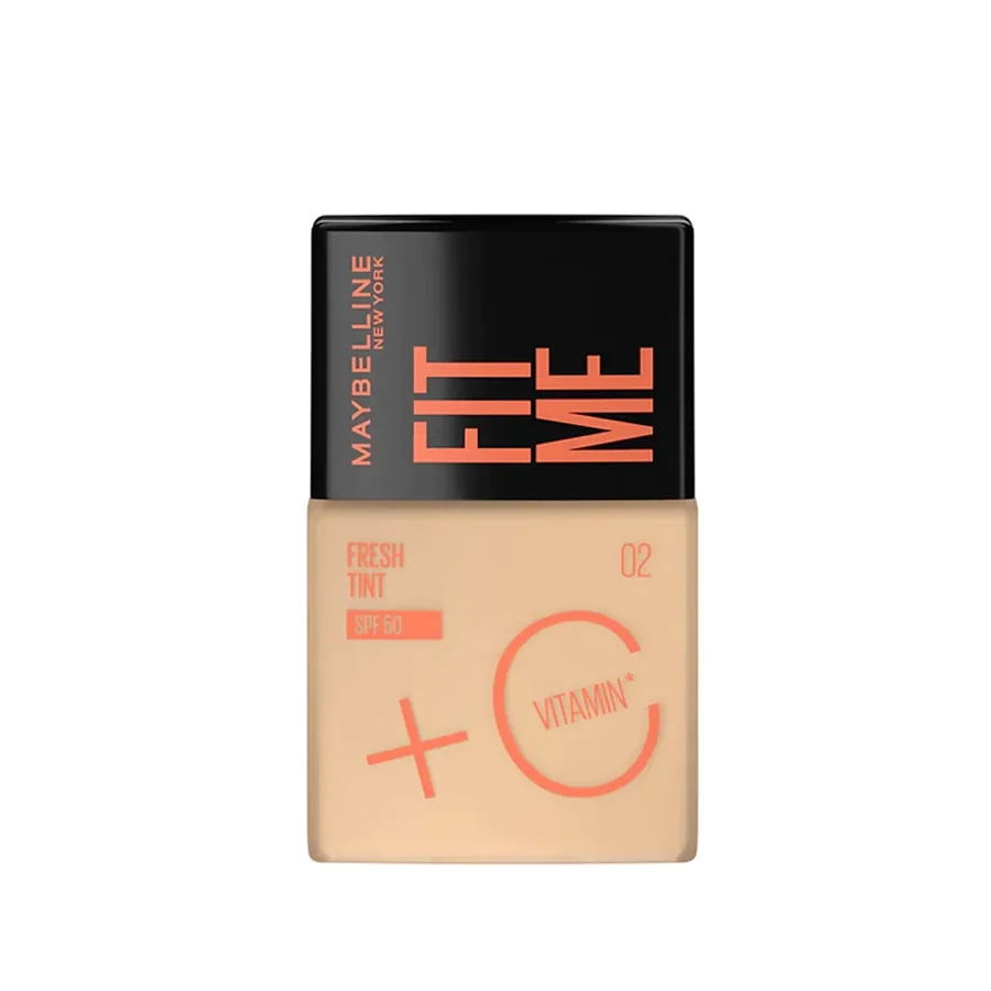 مايبيلين كريم أساس FIT ME FRESH TINT مع SPF50 درجة 02 - 6902395830511