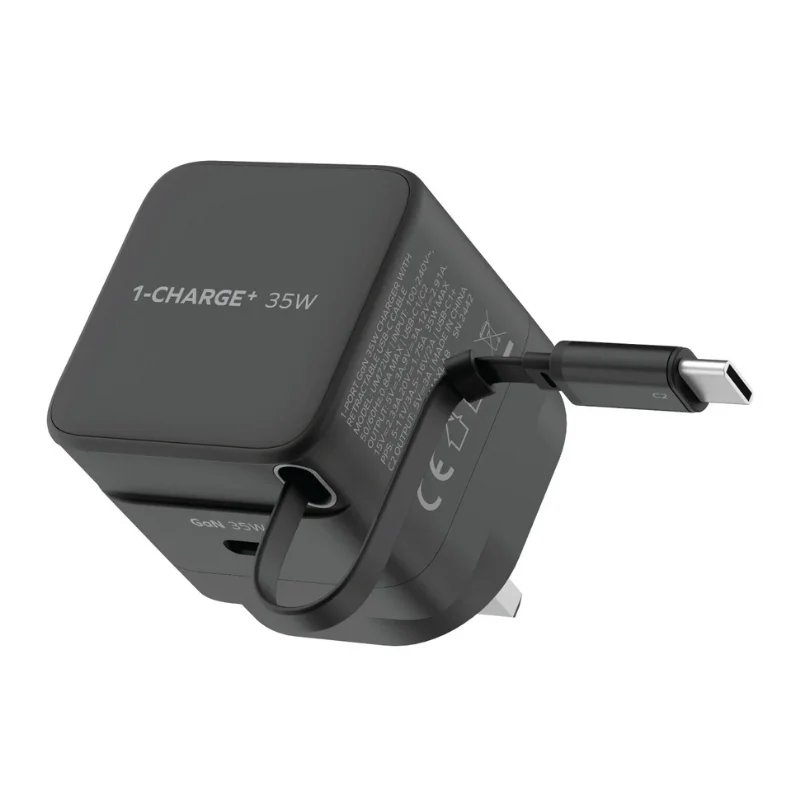 شاحن Momax CHARGE & Port GaN 35W مع كيبل USB-C قابل للسحب - 3422 — 2
