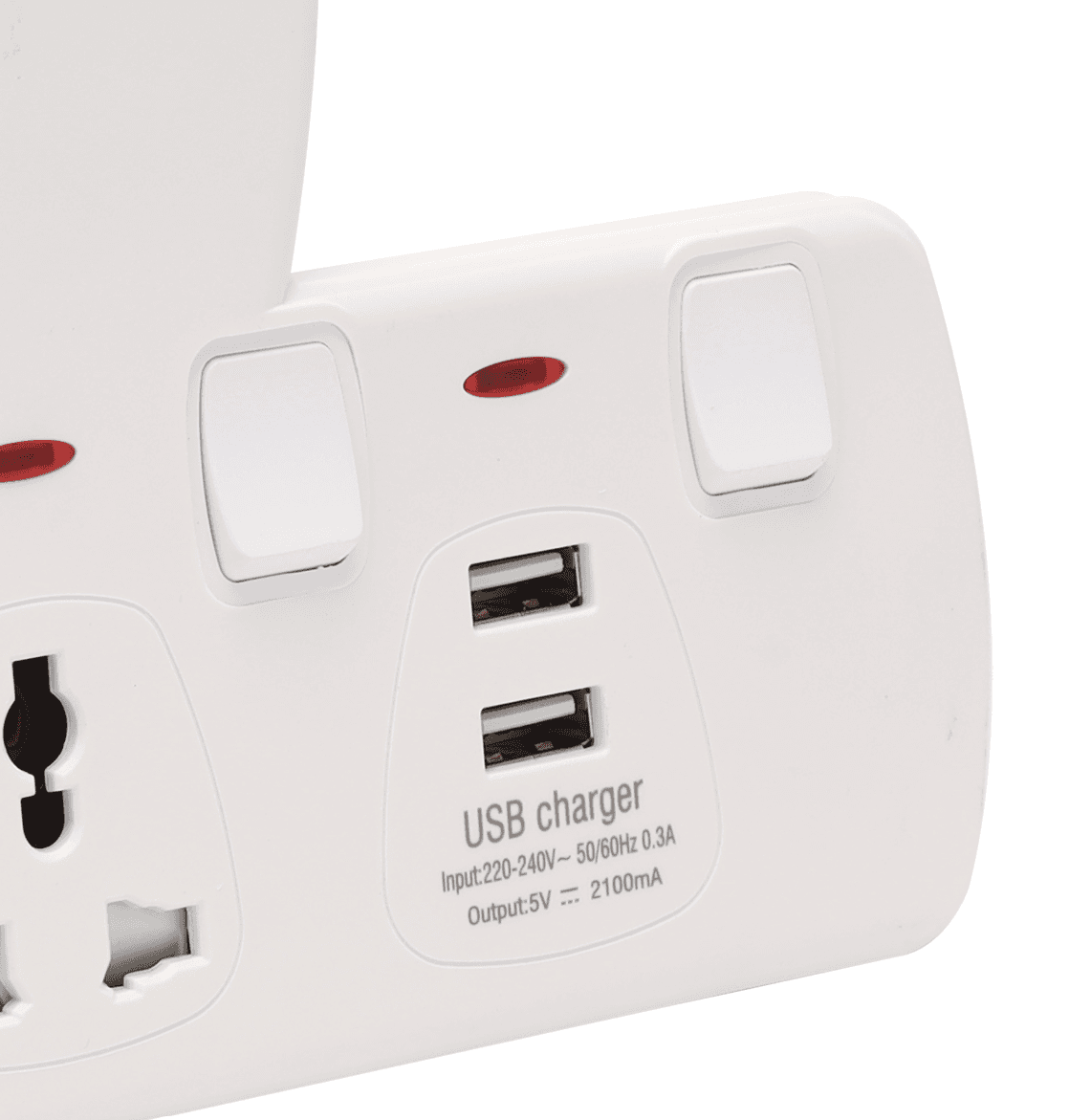 فيش كهربائي عالمي بمدخلين ومنافذ USB مزدوجة للاستخدام المنزلي والمكتبي من EPSILON ES1113 — 2