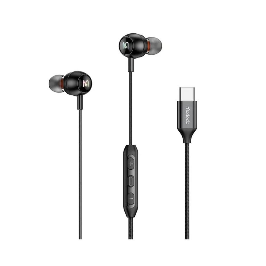 سماعة Mcdodo MC USB-C RGB Wired Earphones مع إضاءة RGB - 7407