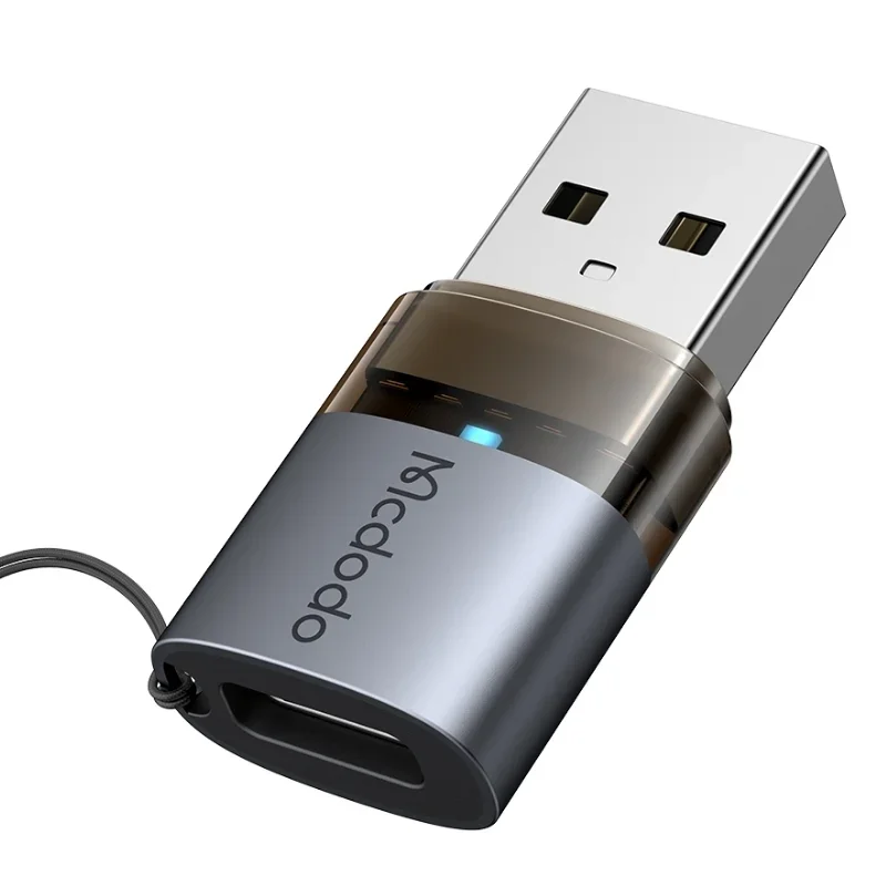محول MC USB-C إلى USB-A 3.0 مع إضاءة وميدالية OT-7580 — 2