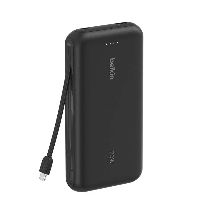 شاحن طوارى Belkin Power Bank 30W 20K مع كابل مدمج - BPB024hqBK