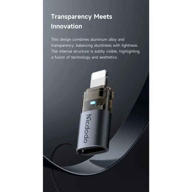 محول شحن USB-C إلى Lightning بقدرة 36 واط مع أضواء مؤشر وحبل OT-7630