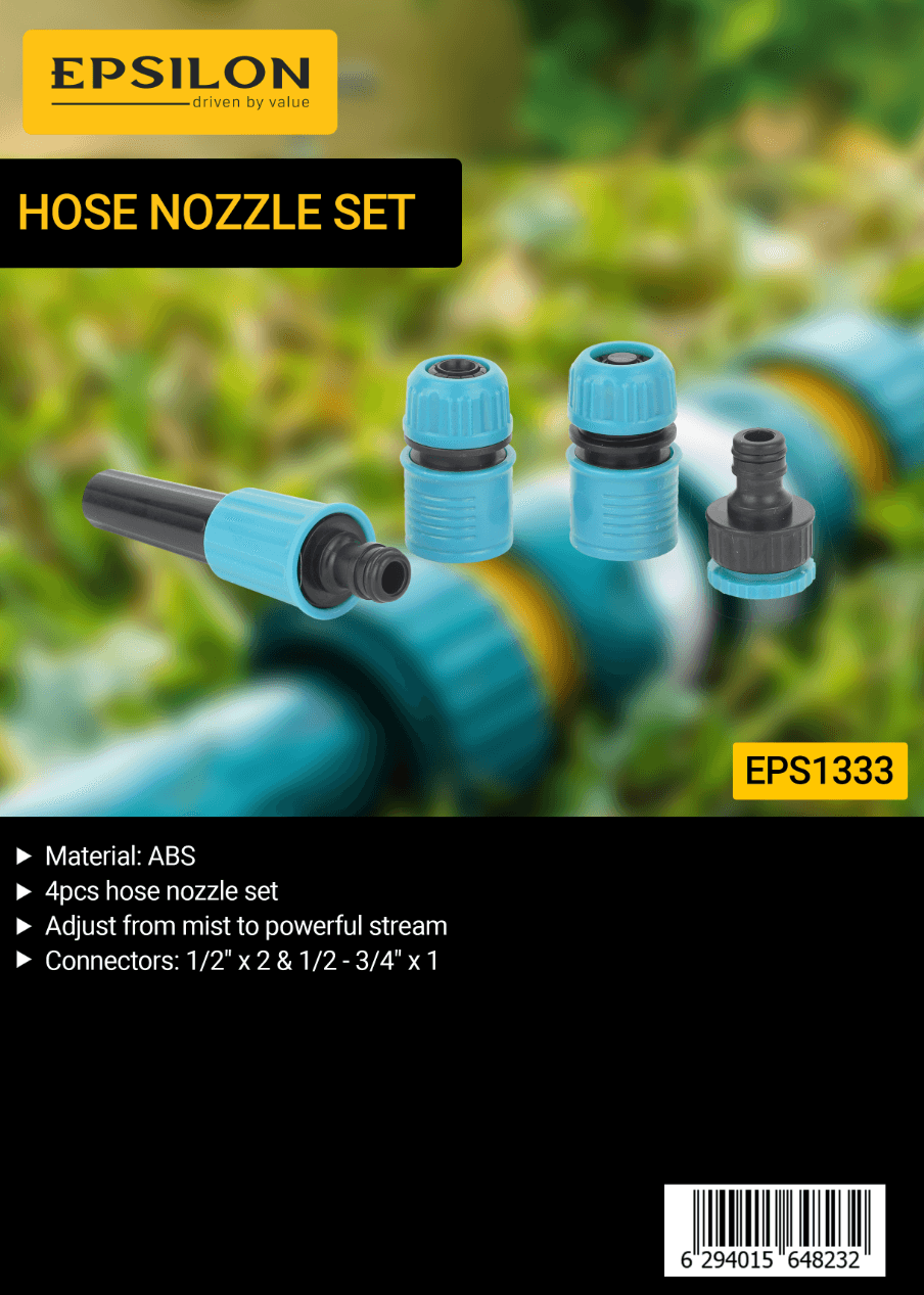 مجموعة فوهات مياه منزلية عالية الجودة مقاس 1/2 إنش، 4 قطع للاستخدام المتعدد من EPSILON EPS1333 — 3