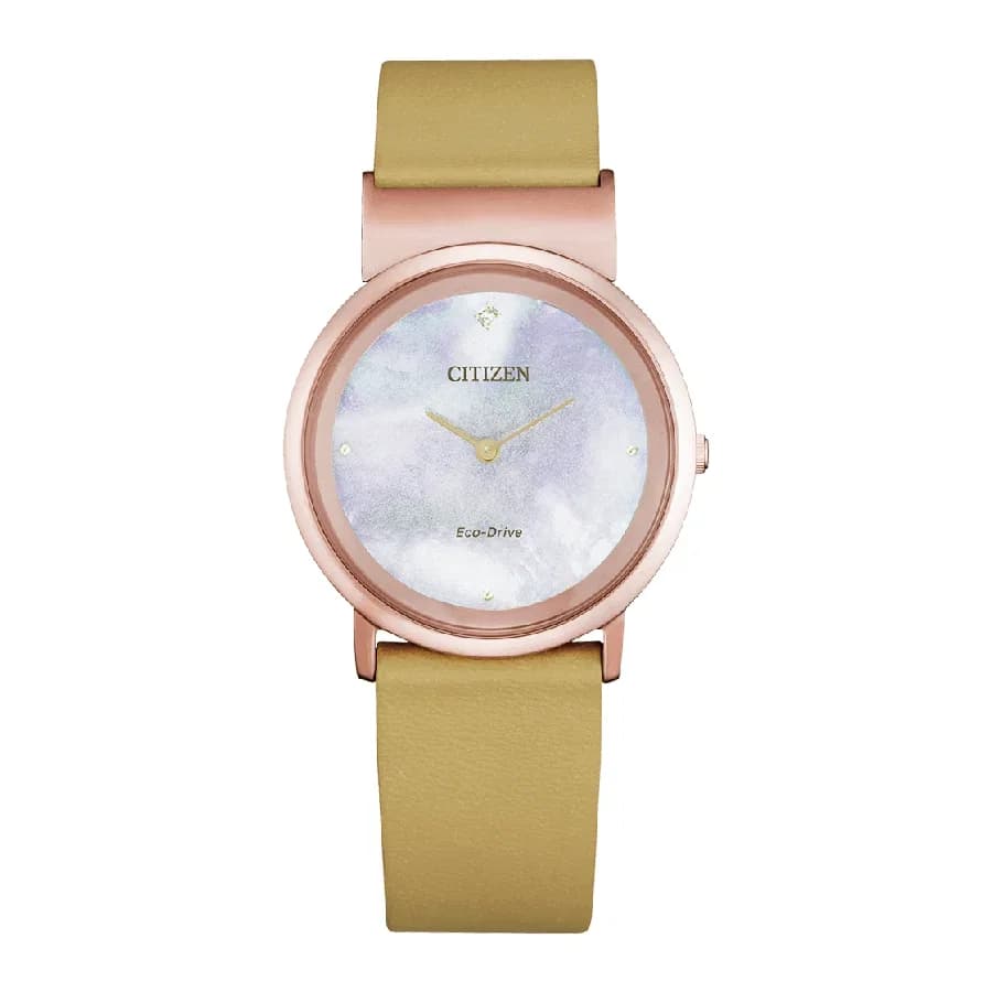 ساعة نسائية أنيقة بتقنية Eco-Drive من CITIZEN EG7073-16Y