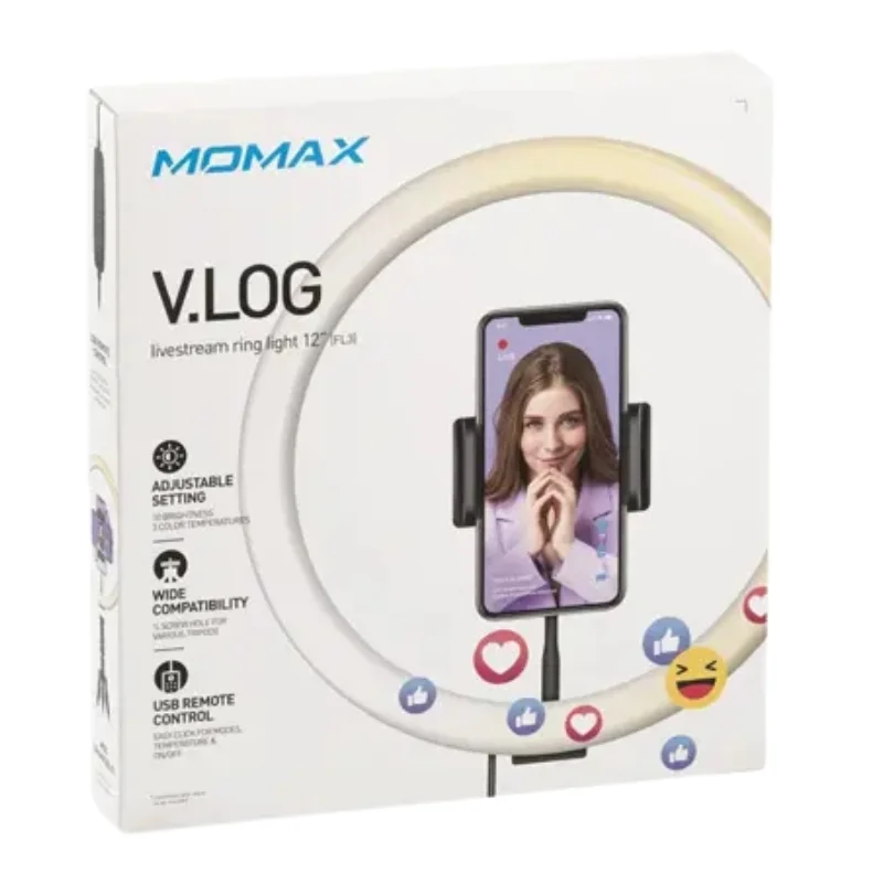 إضاءة LED حلقّية للبث المباشر Momax 4666