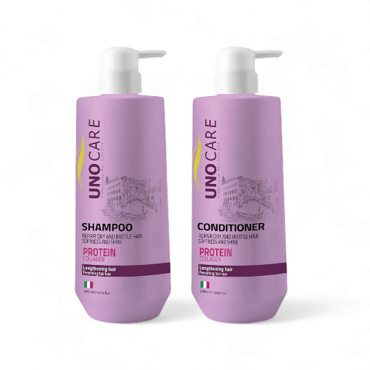 UNO KIT PROTEINCOLLAGEN-SHAMPOOCONDITIONER 1000ML-اونو كت بالبروتين والكولاجين -شامبوبلسم 1000مل — 4