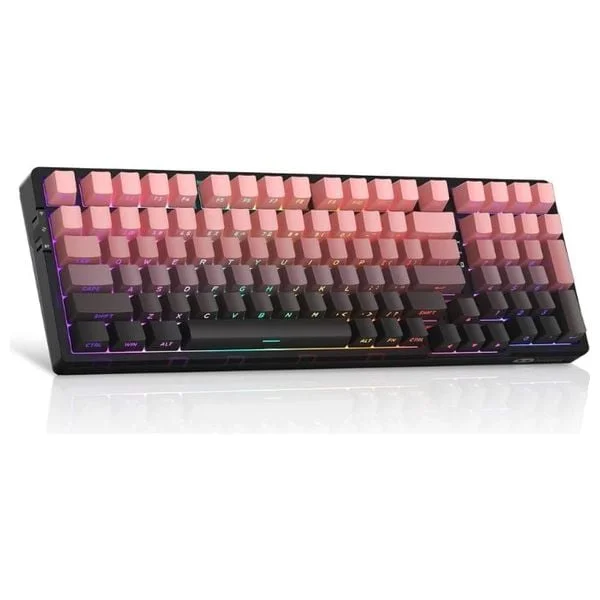 كيبورد ميكانيكي لاسلكي للألعاب والبرمجة - Light100-PINK-BW-TRI