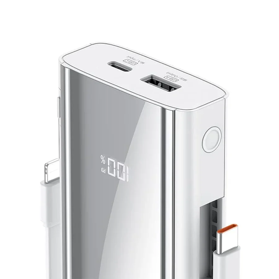 شاحن طوارئ 22.5 واط مع كابل مدمج لايتنينج وتايب سي - MC-1160 — 2