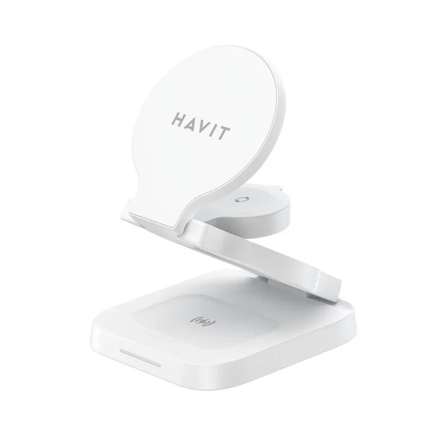 ستاند شحن لاسلكي 3 في 1 من Havit أبيض W3038-white