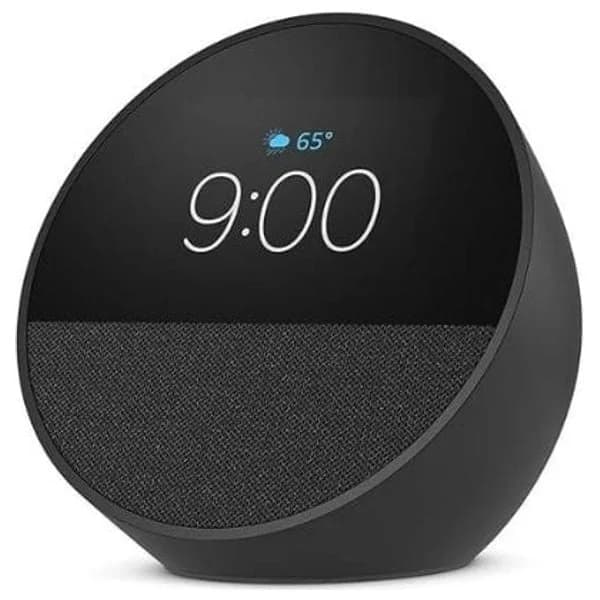 ساعة ذكية ومكبر صوت بشاشة لمس دائرية من أليكسا - Alexa-DOT