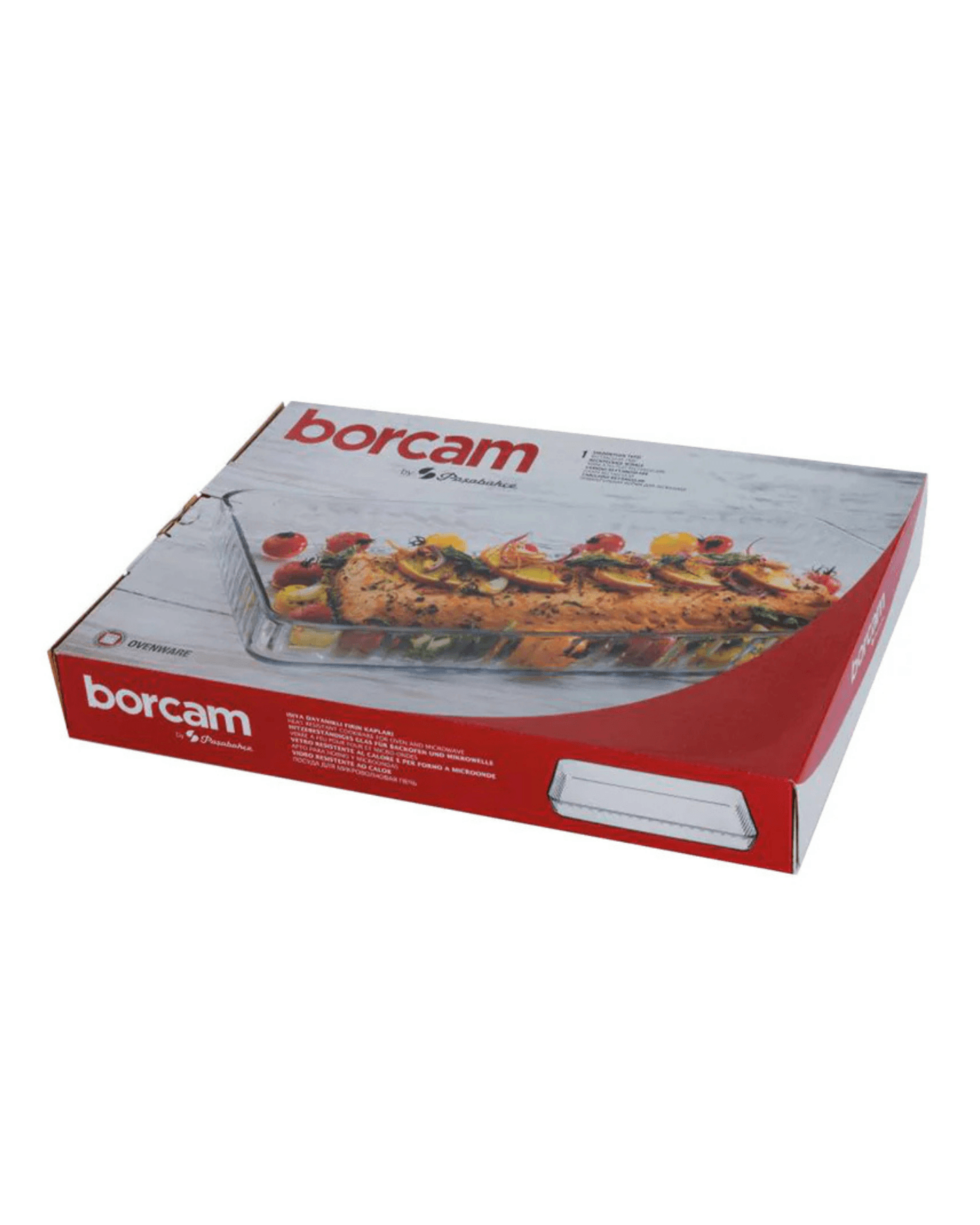 بايركس حراري مستطيل بسعة  3800 مل من ماركة بوركام Borcam Pyrex Mold — 3