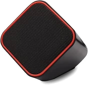 مكبر صوت USB صغير الحجم ومحمول من Havit HV-SK473 باللونين الأسود والأحمر HV-SK473-Black+red — 2