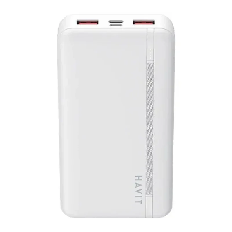 باور بنك Havit PB92 بسعة 20000mAh وشحن سريع 22.5W أبيض - PB92-white — 2