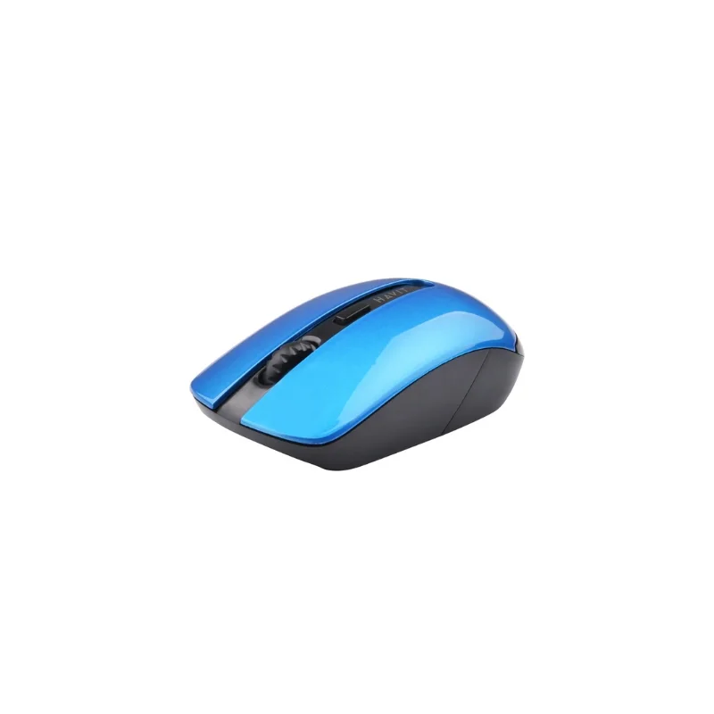 ماوس لاسلكي صغير الحجم مع تصميم مريح ودقة قابلة للتعديل - HV-MS989GT-Black+Blue — 2