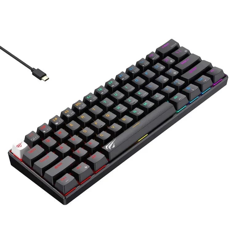 كيبورد ميكانيكي للألعاب Havit KB903L-black مع تصميم مدمج وإضاءة RGB — 2